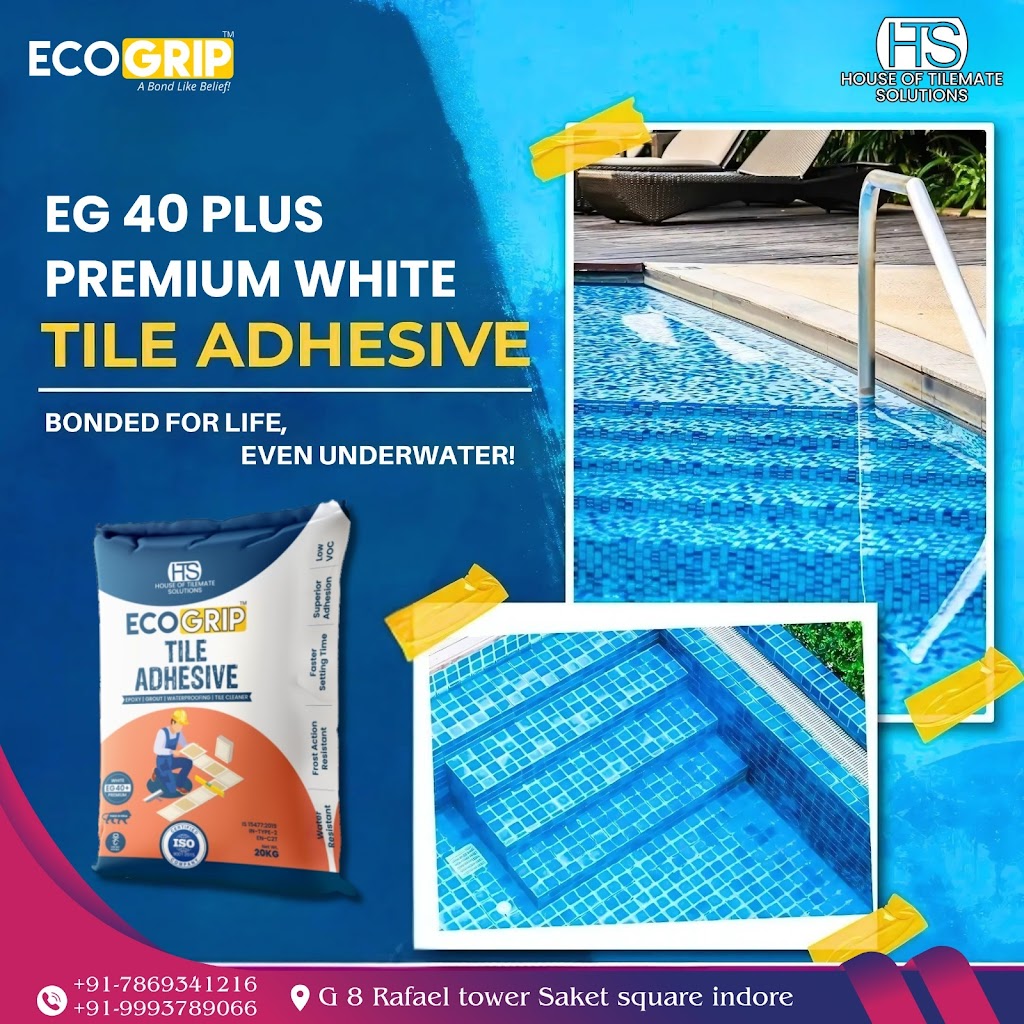 EcoGrip India EG 40 Plus – Premium White Tile Adhesive