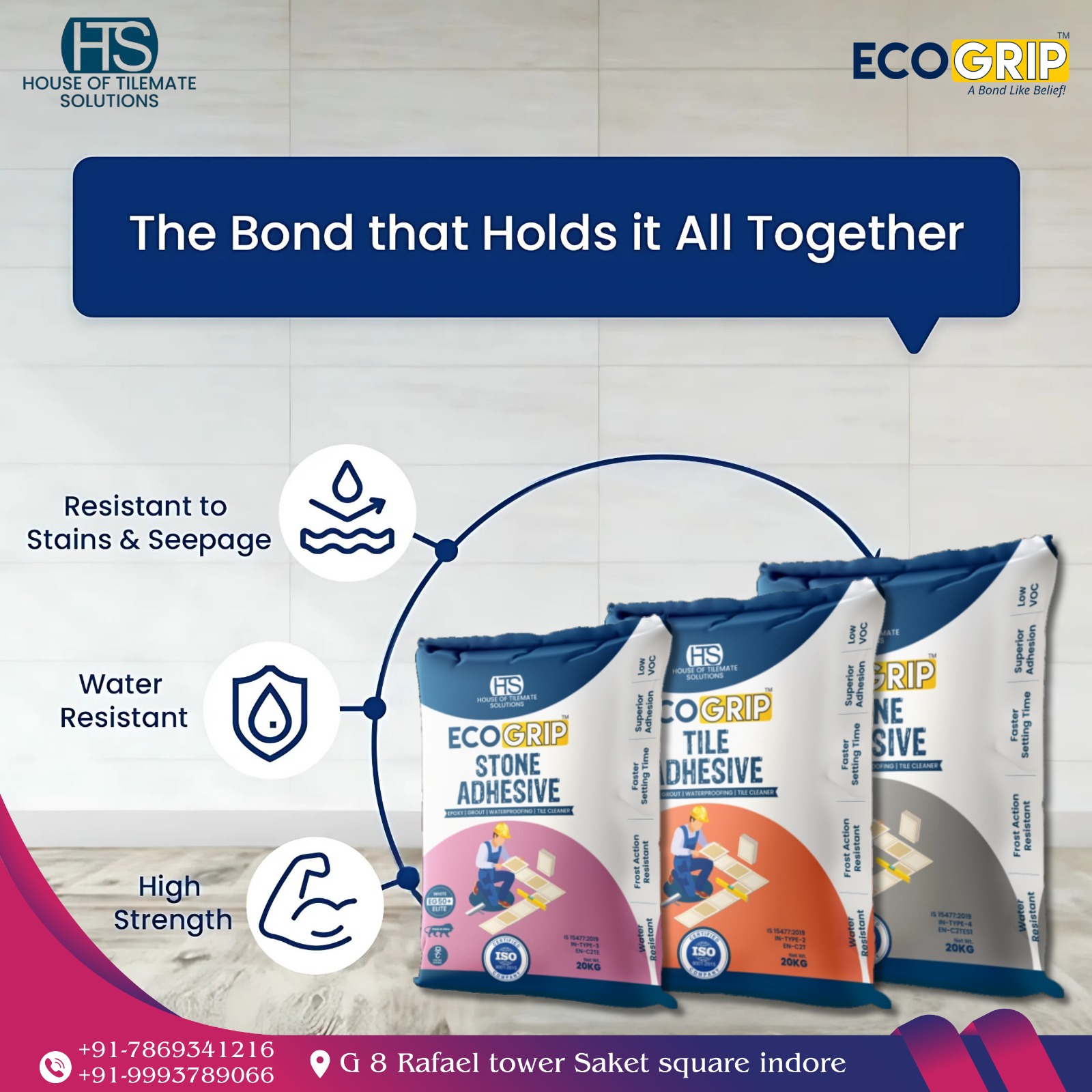 🧱 Eco Grip India – The Ultimate Solution for Stone & Tile Adhesive
