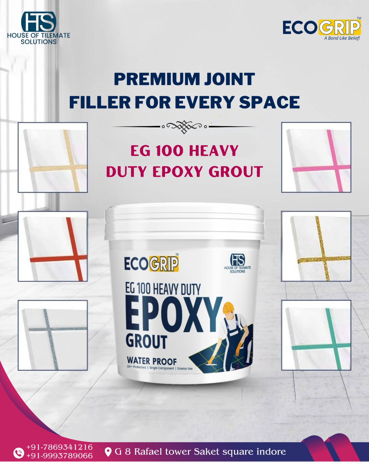 Eco Grip EG 100 Heavy Duty Epoxy Grout – The Ultimate Grouting Solution for Strength & Durability