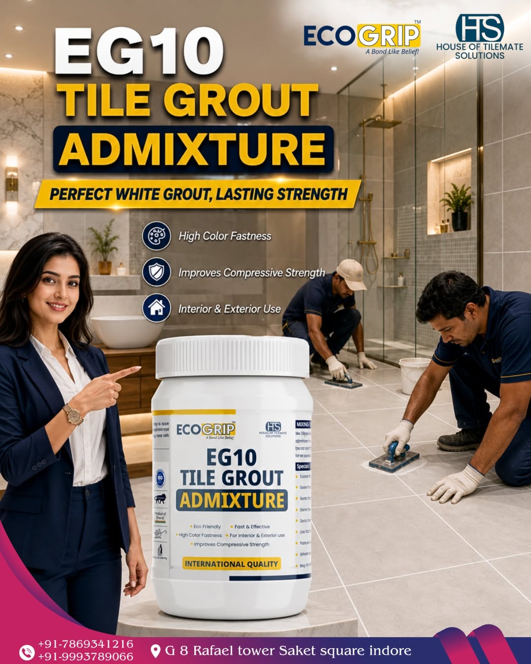 ECOGRIP EG10 Tile Grout – The Perfect Finish for Strong, Beautiful Tiles